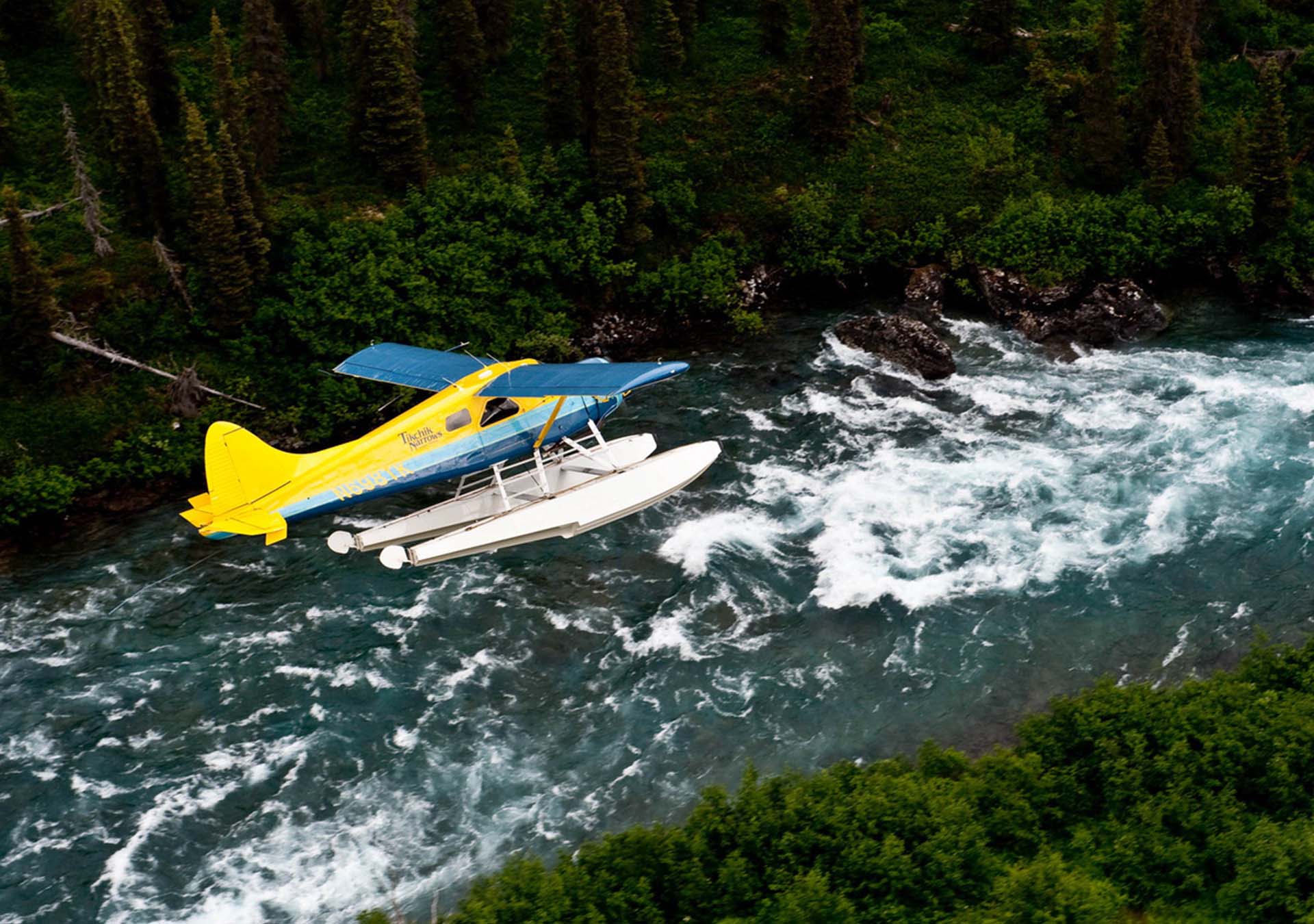 Flying over the falls
