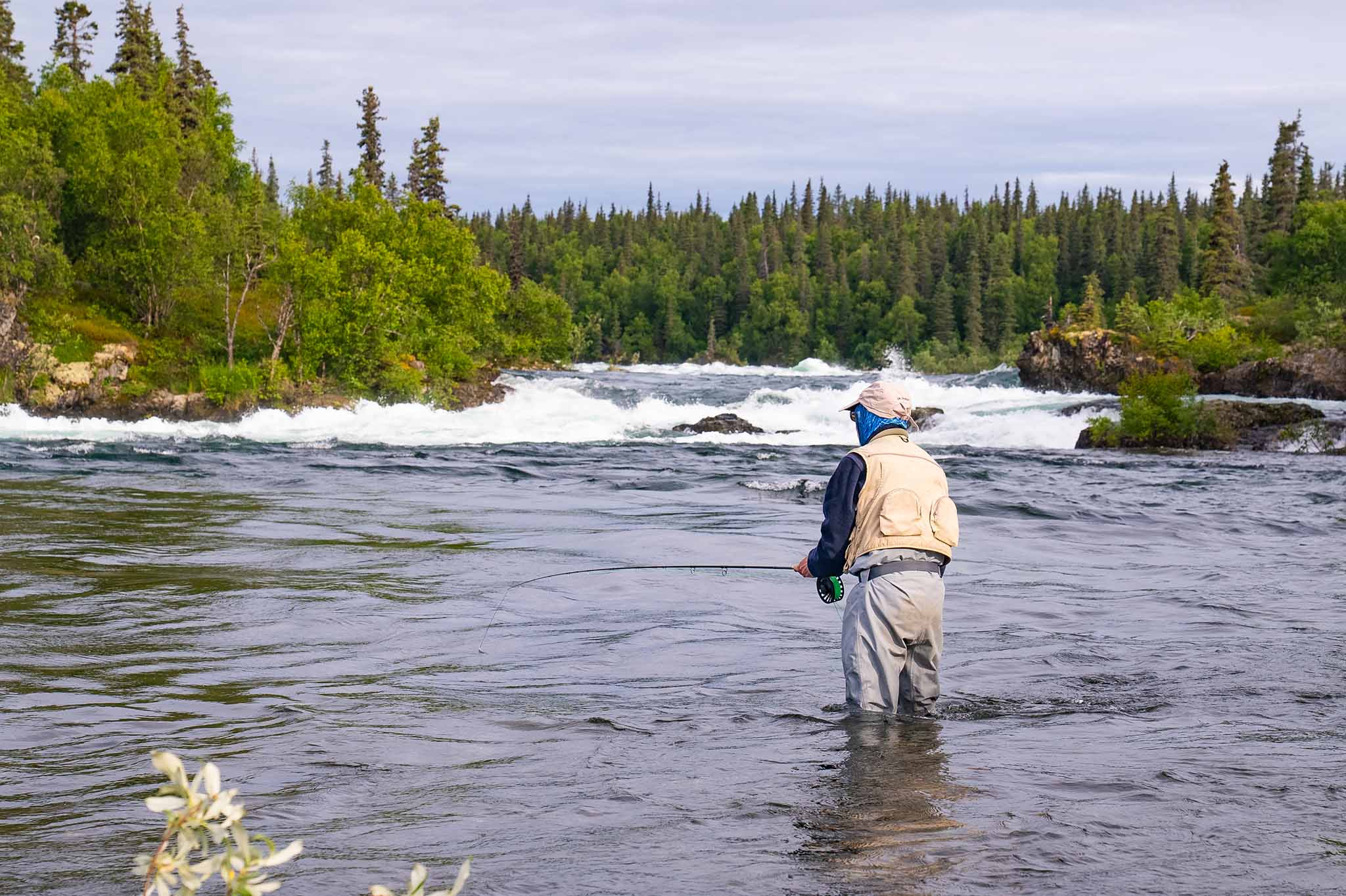 Fishing at Nuyakuk Falls