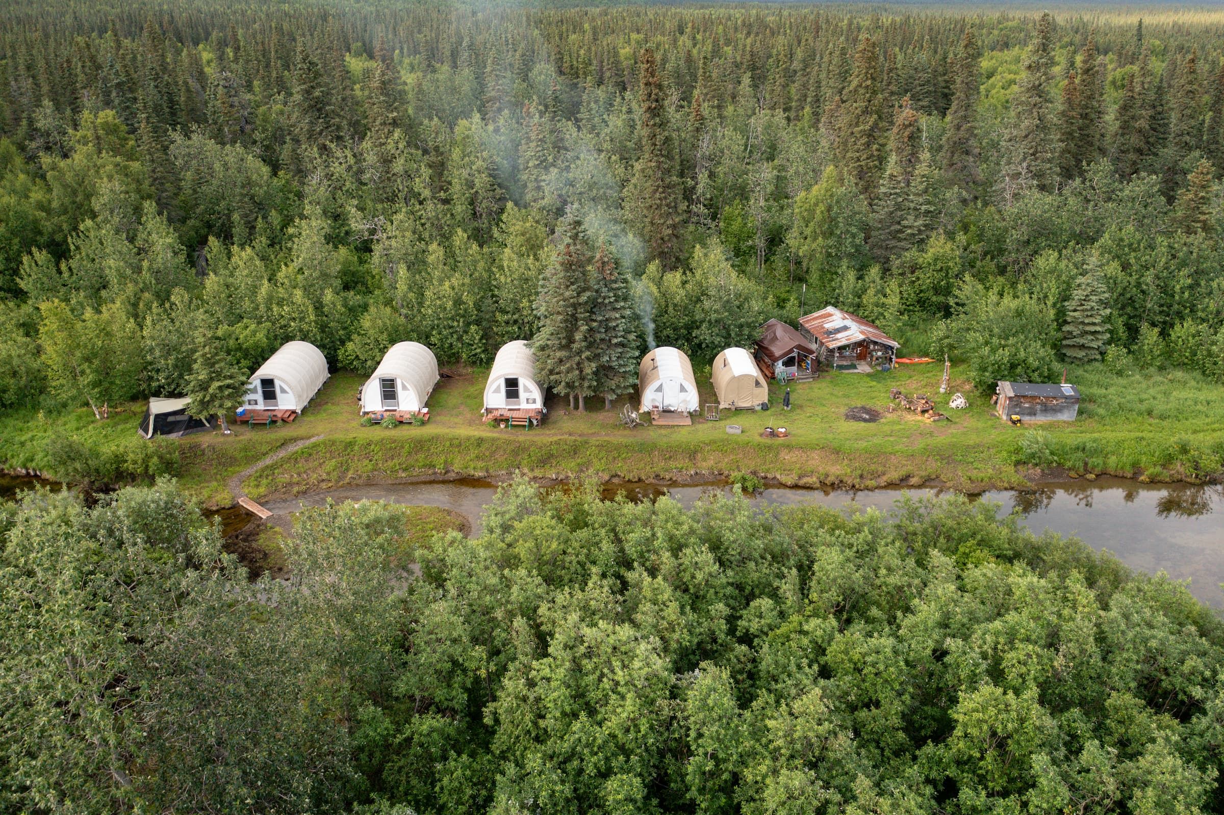 Sunset Out Camp in Bristol Bay 