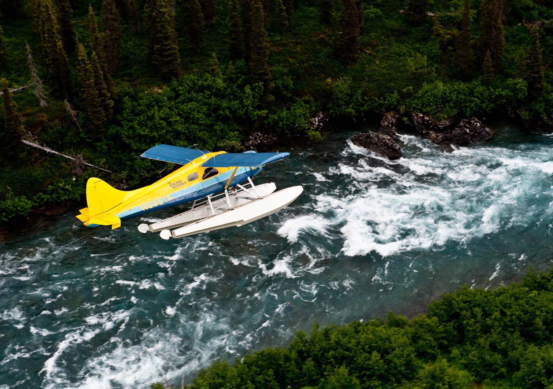 Flying over the falls