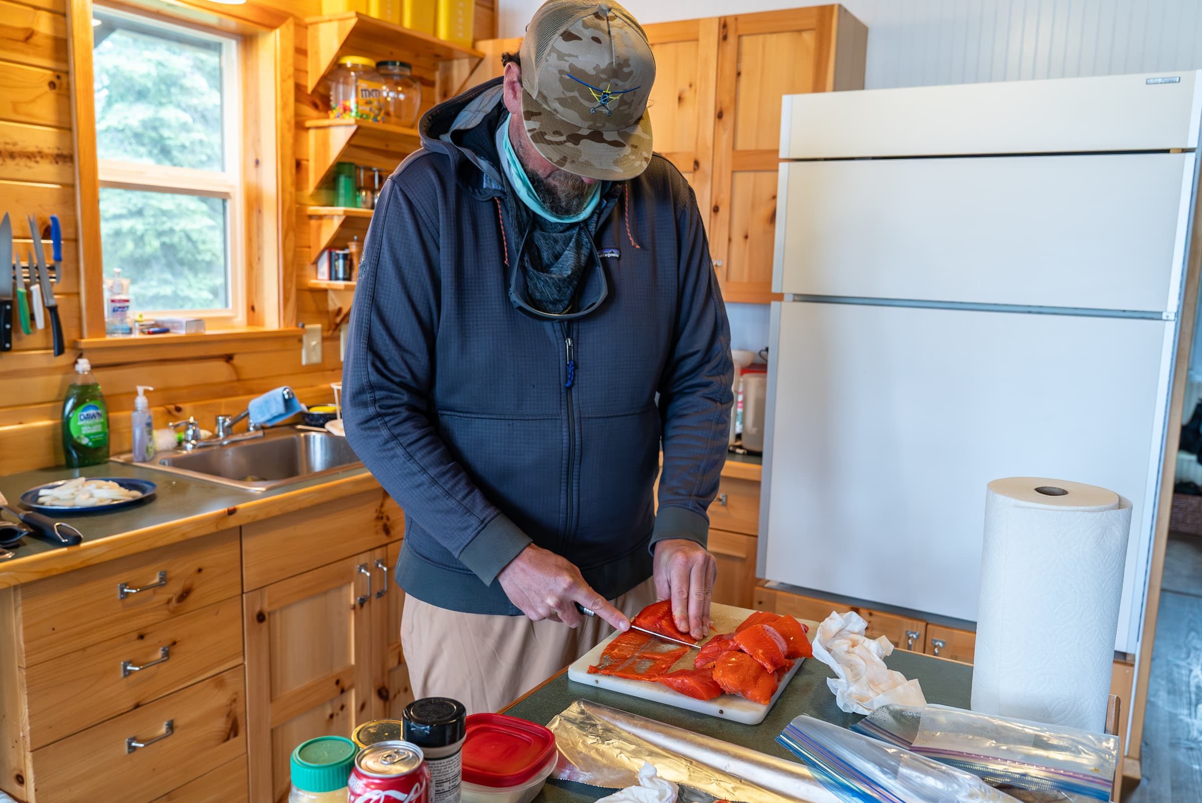 Prepping Wild Caught Alaskan Salmon