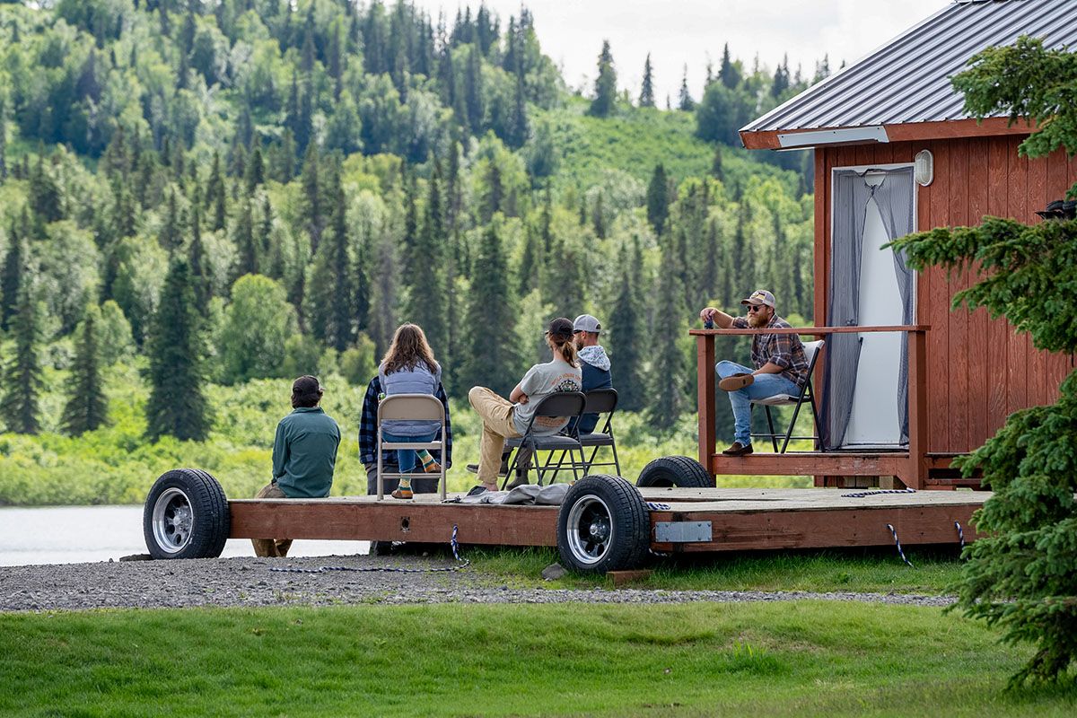 Alaskan Fishing Guides Relaxing 