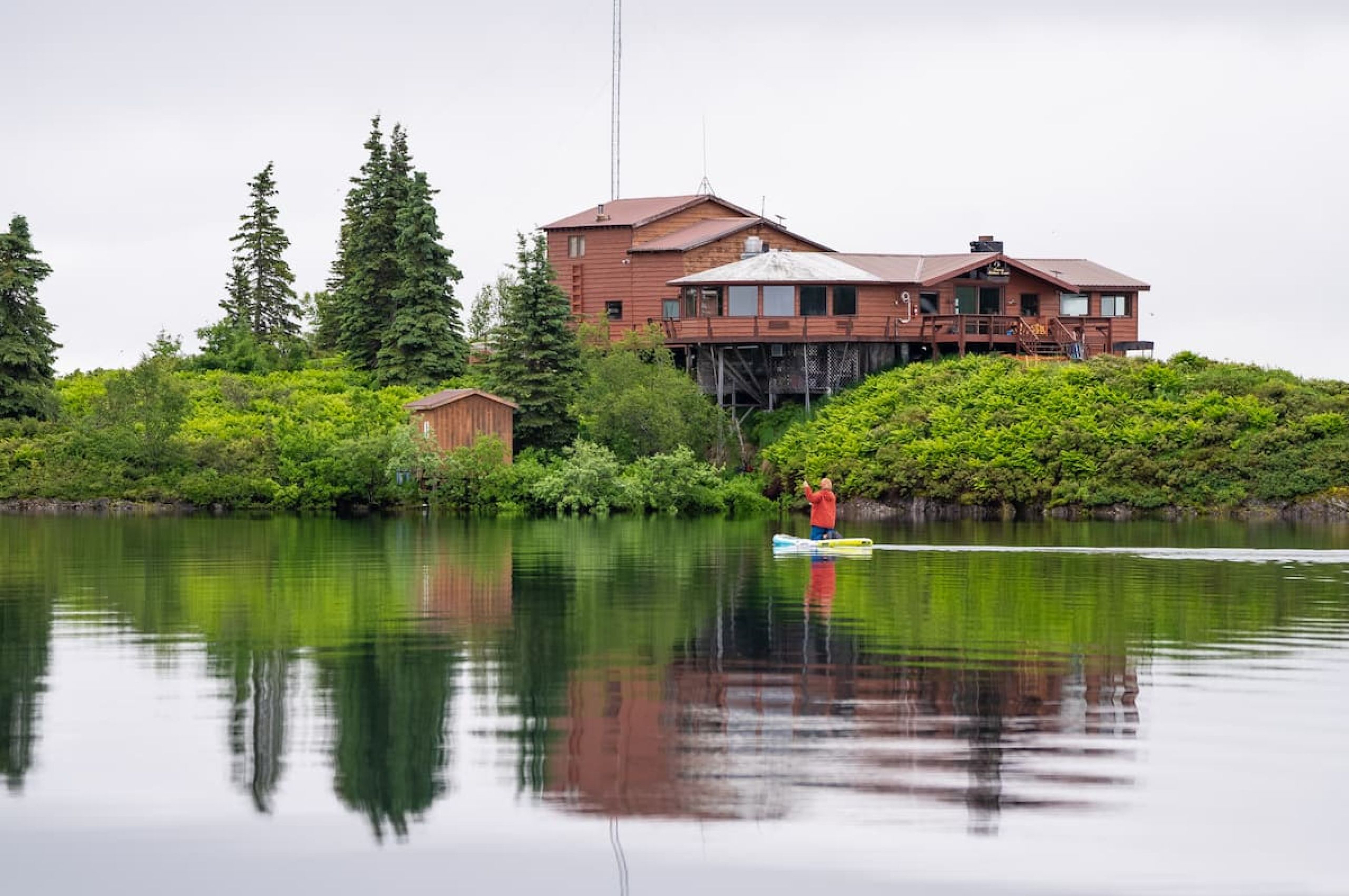 Paddleboarding in Wood Tikchik State Park Alaska 