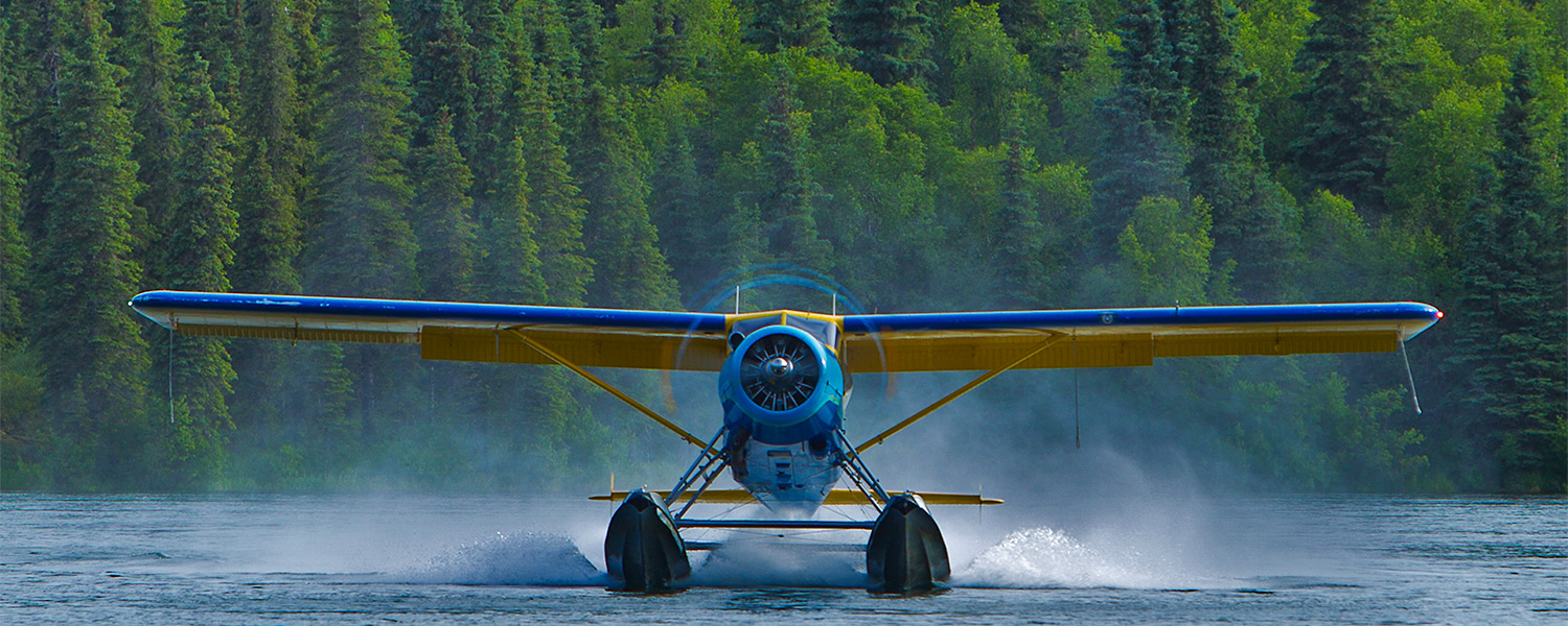 multi-tasking seaplane is a fishing boat, sundeck + tent